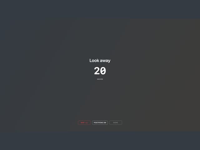 A calm full-screen Recess break overlay with a guided drill and countdown